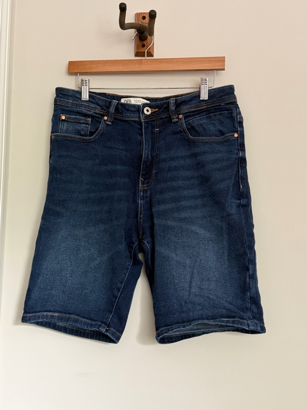 Zara Men's Dark Indigo Denim Shorts